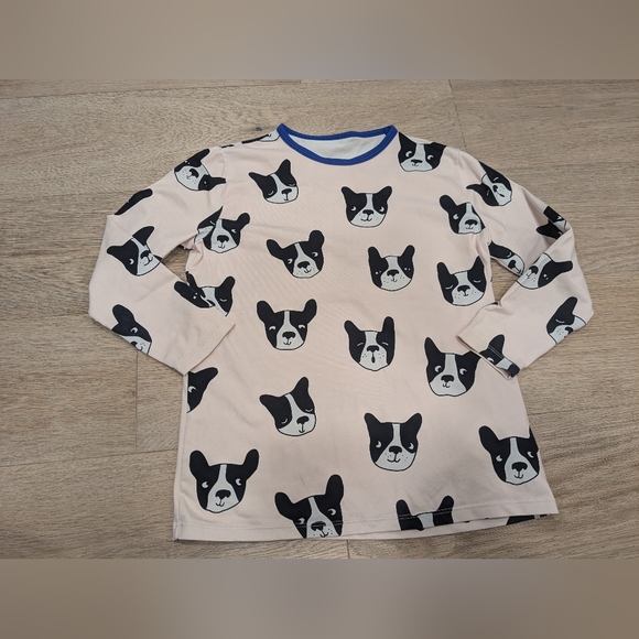 8Y Tiny Cottons French bulldog pattern 🐶 swim rash guard Long sleeves - Picture 3 of 7